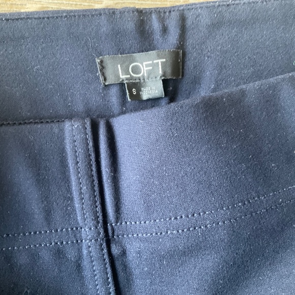Loft navy stretch pull-on bootcut pant, size S - Picture 4 of 5